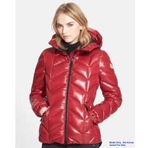 MONCLER Badete Red Luxury Down Puffer Jacket Size 00 ~ XS